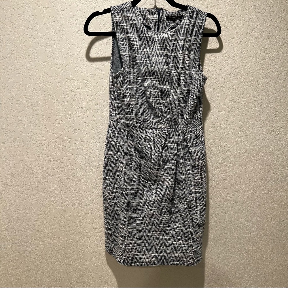 Textured Blue & White Dress